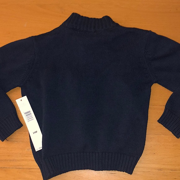 DKNY SWEATER- NWT TODDLER Blue ZIP UP sweater - Picture 4 of 8